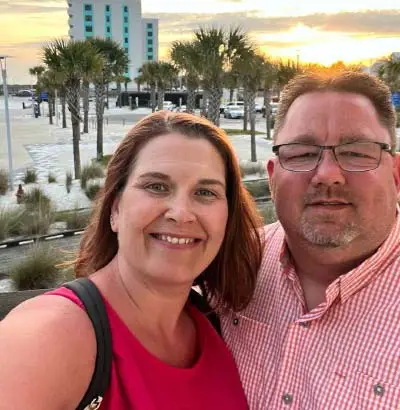 Marla Kopecky Penney with husband.