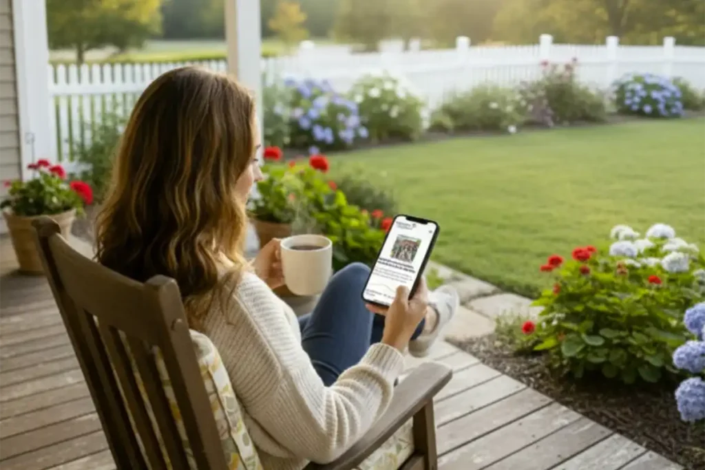 Woman Looking at Cellphone