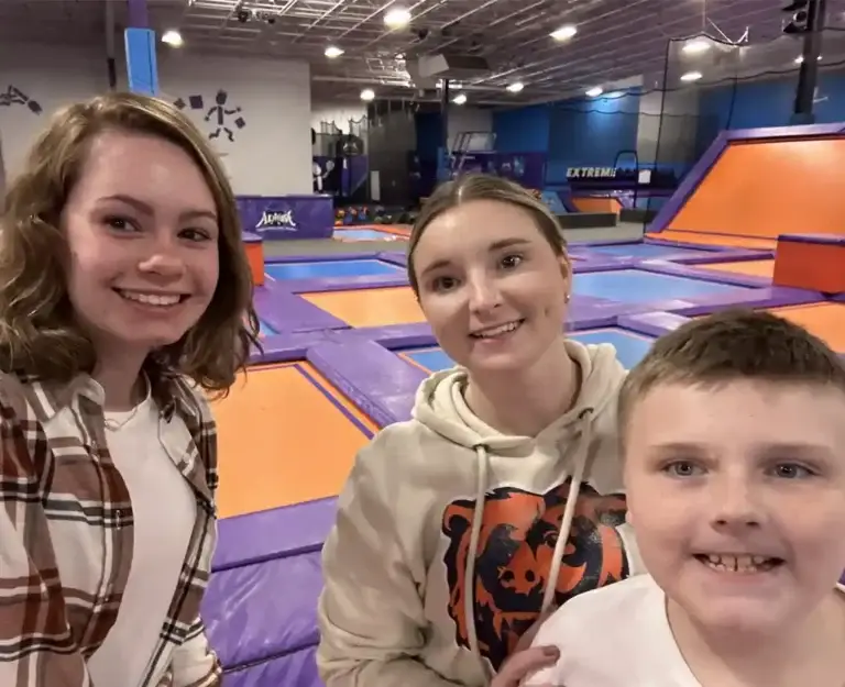 3 People Taking a Selfie